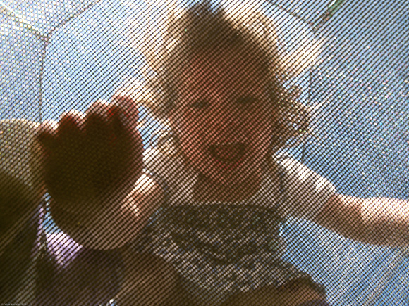 Eilis on the trampoline