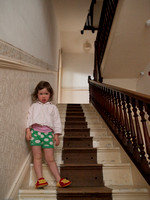 Molly on the stairs