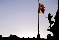Flag and Statues