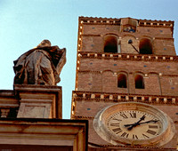Statue and Clock