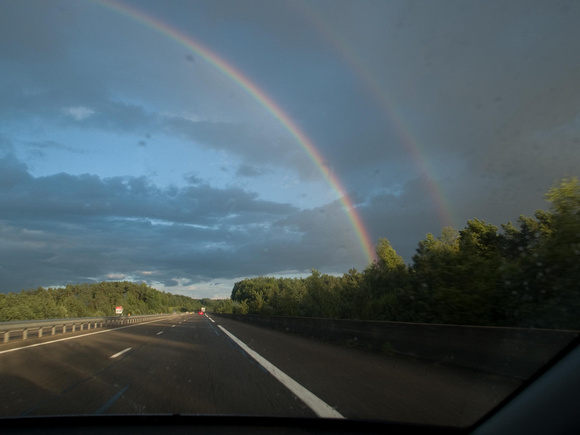 Rainbow on the motorway