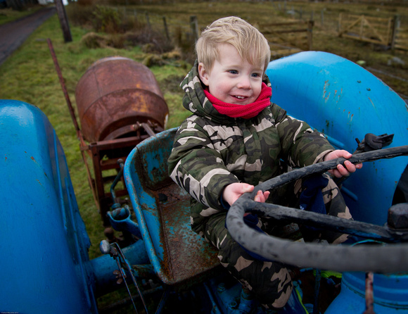 Seonaidh loves tractors!