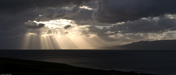 Crepuscular rays, Clew Bay