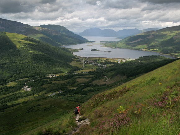 Emma with Loch Leven stretched out below her
