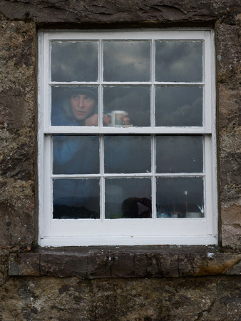 Callum in the window.