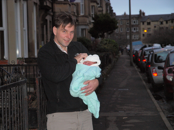 Callum carries Eilis on her first trip out of doors