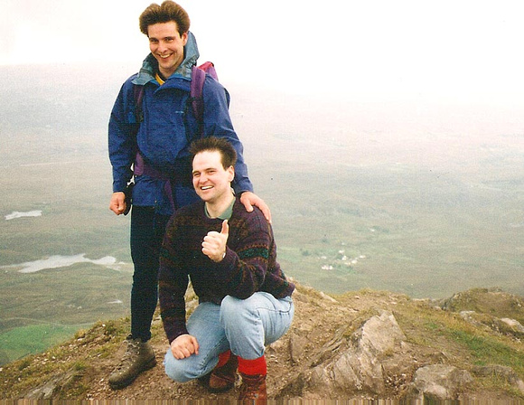 Callum and Ian on top of Errigal