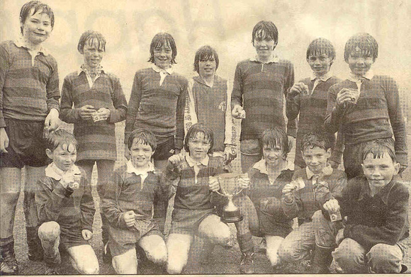 Ballachulish Under 14 football team, winners of the Tartan Cup